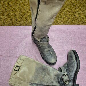 Women’s Vintage Leather FRYE Distressed Moto Boot - 6.5